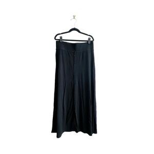 Grade & Gather Maxi Skirt Black Button Front Detail Stretchy Women's S